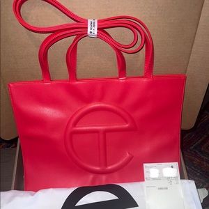 Telfar- Large Red Shopping Bag- Brand new with tags and original packaging